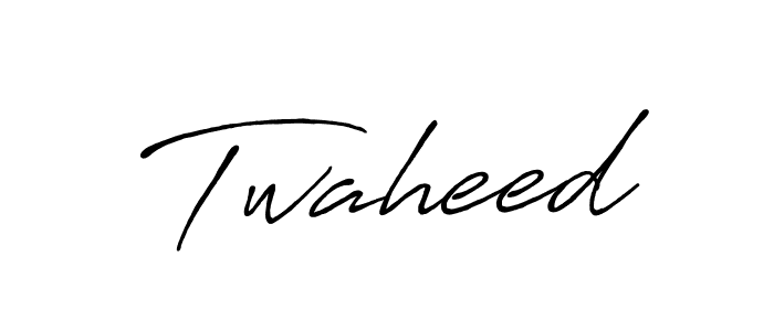 Create a beautiful signature design for name Twaheed. With this signature (Antro_Vectra_Bolder) fonts, you can make a handwritten signature for free. Twaheed signature style 7 images and pictures png