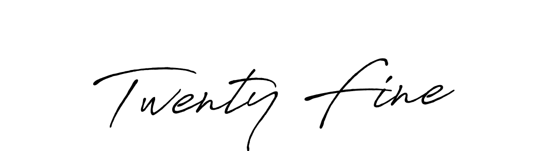 Make a beautiful signature design for name Twenty Fine. With this signature (Antro_Vectra_Bolder) style, you can create a handwritten signature for free. Twenty Fine signature style 7 images and pictures png