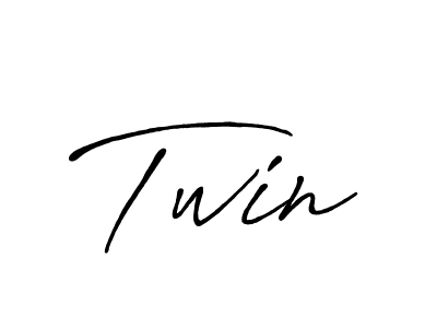Make a beautiful signature design for name Twin. With this signature (Antro_Vectra_Bolder) style, you can create a handwritten signature for free. Twin signature style 7 images and pictures png