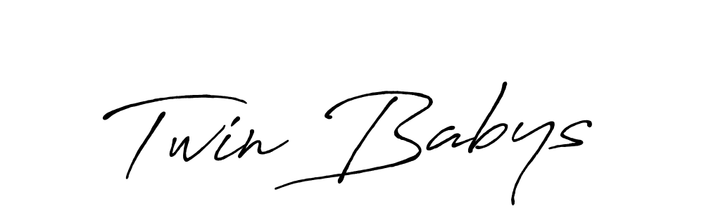 Make a beautiful signature design for name Twin Babys. With this signature (Antro_Vectra_Bolder) style, you can create a handwritten signature for free. Twin Babys signature style 7 images and pictures png