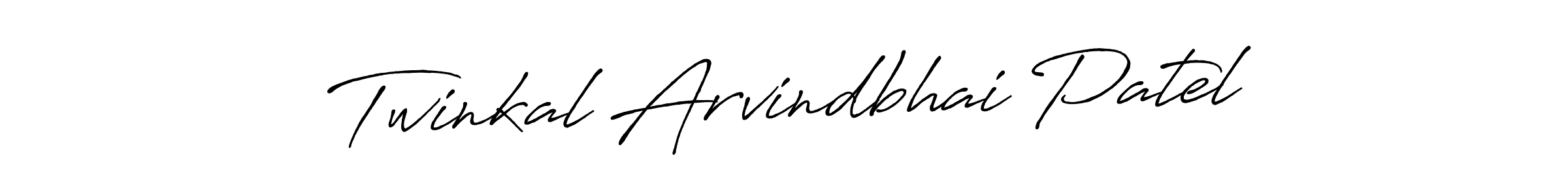 Design your own signature with our free online signature maker. With this signature software, you can create a handwritten (Antro_Vectra_Bolder) signature for name Twinkal Arvindbhai Patel. Twinkal Arvindbhai Patel signature style 7 images and pictures png