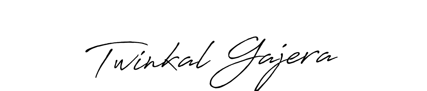 Twinkal Gajera stylish signature style. Best Handwritten Sign (Antro_Vectra_Bolder) for my name. Handwritten Signature Collection Ideas for my name Twinkal Gajera. Twinkal Gajera signature style 7 images and pictures png