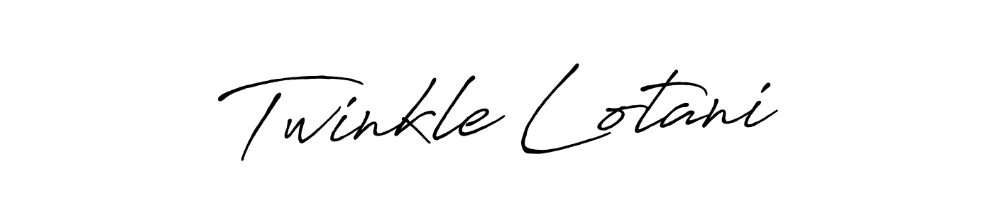Create a beautiful signature design for name Twinkle Lotani. With this signature (Antro_Vectra_Bolder) fonts, you can make a handwritten signature for free. Twinkle Lotani signature style 7 images and pictures png