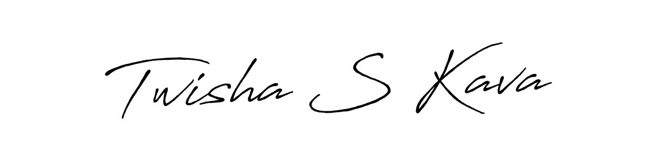 Also You can easily find your signature by using the search form. We will create Twisha S Kava name handwritten signature images for you free of cost using Antro_Vectra_Bolder sign style. Twisha S Kava signature style 7 images and pictures png