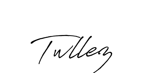 Twllez stylish signature style. Best Handwritten Sign (Antro_Vectra_Bolder) for my name. Handwritten Signature Collection Ideas for my name Twllez. Twllez signature style 7 images and pictures png