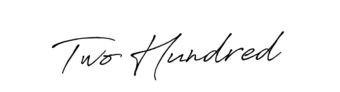 It looks lik you need a new signature style for name Two Hundred. Design unique handwritten (Antro_Vectra_Bolder) signature with our free signature maker in just a few clicks. Two Hundred signature style 7 images and pictures png