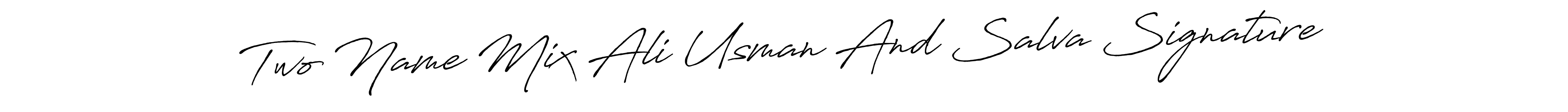 Also we have Two Name Mix Ali Usman And Salva Signature name is the best signature style. Create professional handwritten signature collection using Antro_Vectra_Bolder autograph style. Two Name Mix Ali Usman And Salva Signature signature style 7 images and pictures png