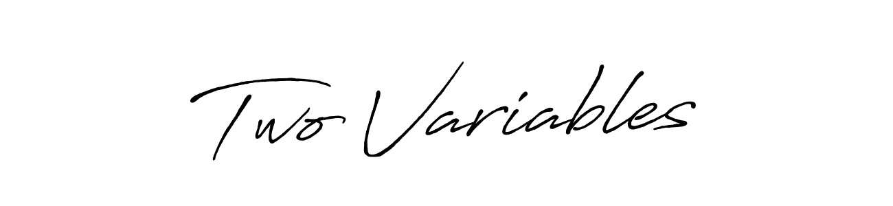 Use a signature maker to create a handwritten signature online. With this signature software, you can design (Antro_Vectra_Bolder) your own signature for name Two Variables. Two Variables signature style 7 images and pictures png