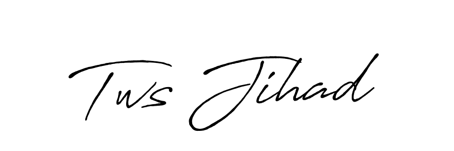 if you are searching for the best signature style for your name Tws Jihad. so please give up your signature search. here we have designed multiple signature styles  using Antro_Vectra_Bolder. Tws Jihad signature style 7 images and pictures png