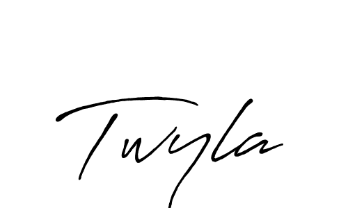 Create a beautiful signature design for name Twyla. With this signature (Antro_Vectra_Bolder) fonts, you can make a handwritten signature for free. Twyla signature style 7 images and pictures png