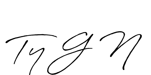 if you are searching for the best signature style for your name Ty G N. so please give up your signature search. here we have designed multiple signature styles  using Antro_Vectra_Bolder. Ty G N signature style 7 images and pictures png