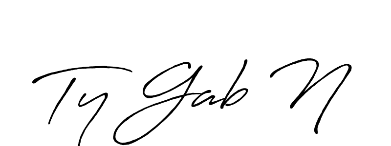 It looks lik you need a new signature style for name Ty Gab N. Design unique handwritten (Antro_Vectra_Bolder) signature with our free signature maker in just a few clicks. Ty Gab N signature style 7 images and pictures png
