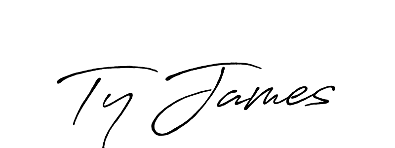 Similarly Antro_Vectra_Bolder is the best handwritten signature design. Signature creator online .You can use it as an online autograph creator for name Ty James. Ty James signature style 7 images and pictures png
