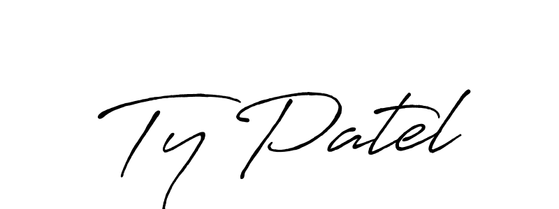 if you are searching for the best signature style for your name Ty Patel. so please give up your signature search. here we have designed multiple signature styles  using Antro_Vectra_Bolder. Ty Patel signature style 7 images and pictures png