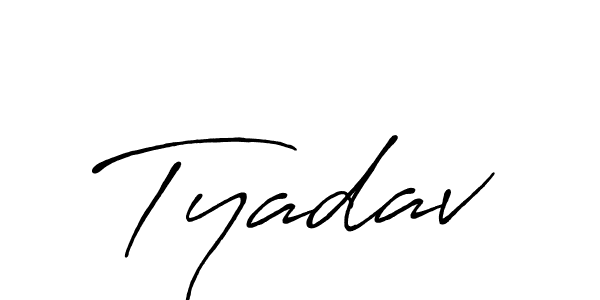 How to make Tyadav name signature. Use Antro_Vectra_Bolder style for creating short signs online. This is the latest handwritten sign. Tyadav signature style 7 images and pictures png