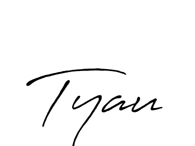 Make a beautiful signature design for name Tyau. With this signature (Antro_Vectra_Bolder) style, you can create a handwritten signature for free. Tyau signature style 7 images and pictures png