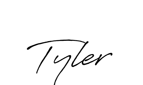 How to make Tyler signature? Antro_Vectra_Bolder is a professional autograph style. Create handwritten signature for Tyler name. Tyler signature style 7 images and pictures png