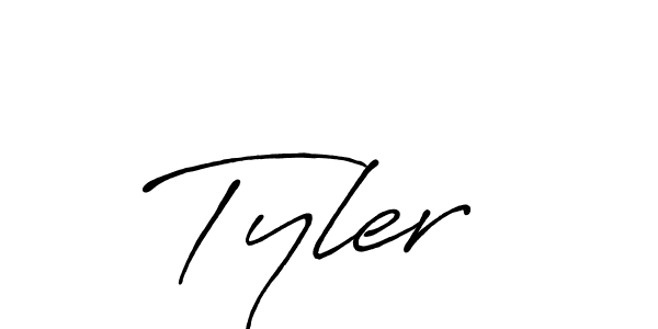 Create a beautiful signature design for name Tyler . With this signature (Antro_Vectra_Bolder) fonts, you can make a handwritten signature for free. Tyler  signature style 7 images and pictures png