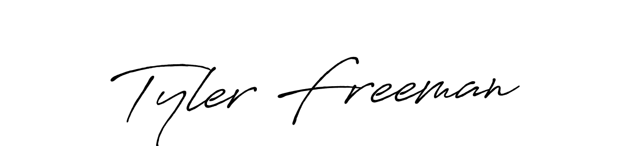 How to make Tyler Freeman name signature. Use Antro_Vectra_Bolder style for creating short signs online. This is the latest handwritten sign. Tyler Freeman signature style 7 images and pictures png