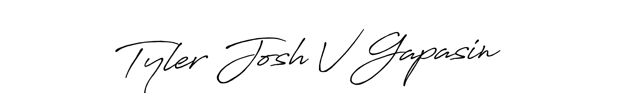 Use a signature maker to create a handwritten signature online. With this signature software, you can design (Antro_Vectra_Bolder) your own signature for name Tyler Josh V Gapasin. Tyler Josh V Gapasin signature style 7 images and pictures png