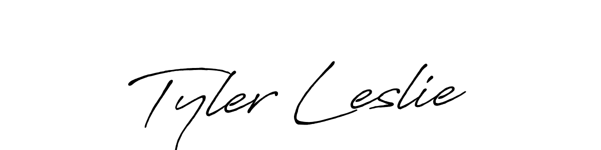 Similarly Antro_Vectra_Bolder is the best handwritten signature design. Signature creator online .You can use it as an online autograph creator for name Tyler Leslie. Tyler Leslie signature style 7 images and pictures png