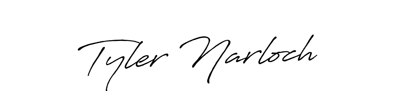 Make a beautiful signature design for name Tyler Narloch. With this signature (Antro_Vectra_Bolder) style, you can create a handwritten signature for free. Tyler Narloch signature style 7 images and pictures png