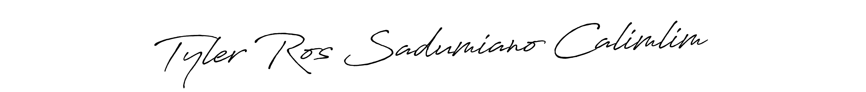 Also You can easily find your signature by using the search form. We will create Tyler Ros Sadumiano Calimlim name handwritten signature images for you free of cost using Antro_Vectra_Bolder sign style. Tyler Ros Sadumiano Calimlim signature style 7 images and pictures png