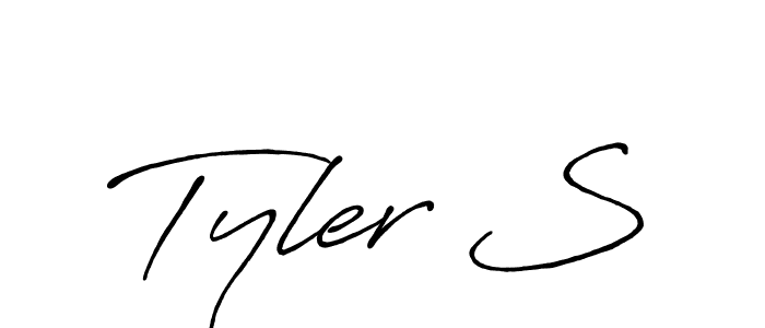 Also You can easily find your signature by using the search form. We will create Tyler S name handwritten signature images for you free of cost using Antro_Vectra_Bolder sign style. Tyler S signature style 7 images and pictures png