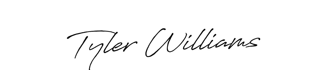Antro_Vectra_Bolder is a professional signature style that is perfect for those who want to add a touch of class to their signature. It is also a great choice for those who want to make their signature more unique. Get Tyler Williams name to fancy signature for free. Tyler Williams signature style 7 images and pictures png
