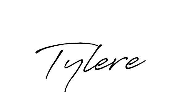 How to make Tylere name signature. Use Antro_Vectra_Bolder style for creating short signs online. This is the latest handwritten sign. Tylere signature style 7 images and pictures png