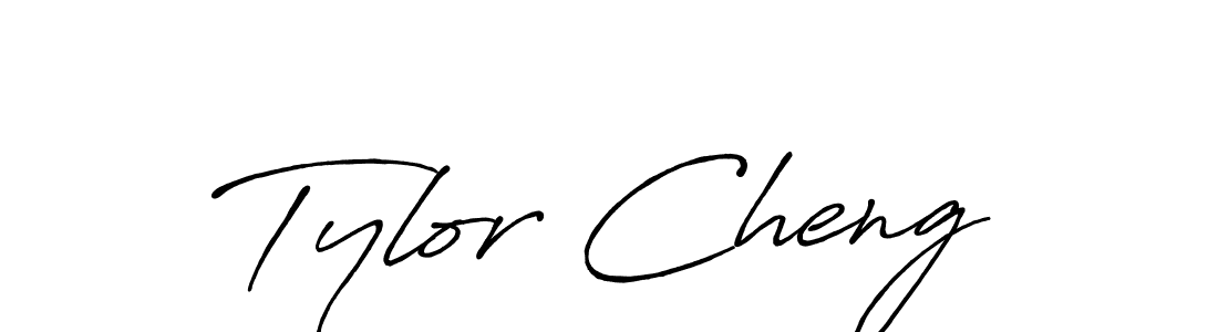 Make a beautiful signature design for name Tylor Cheng. With this signature (Antro_Vectra_Bolder) style, you can create a handwritten signature for free. Tylor Cheng signature style 7 images and pictures png