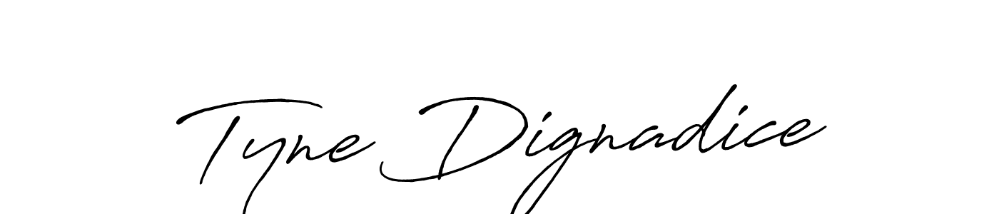 How to make Tyne Dignadice name signature. Use Antro_Vectra_Bolder style for creating short signs online. This is the latest handwritten sign. Tyne Dignadice signature style 7 images and pictures png