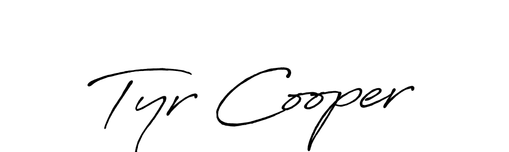 How to make Tyr Cooper name signature. Use Antro_Vectra_Bolder style for creating short signs online. This is the latest handwritten sign. Tyr Cooper signature style 7 images and pictures png