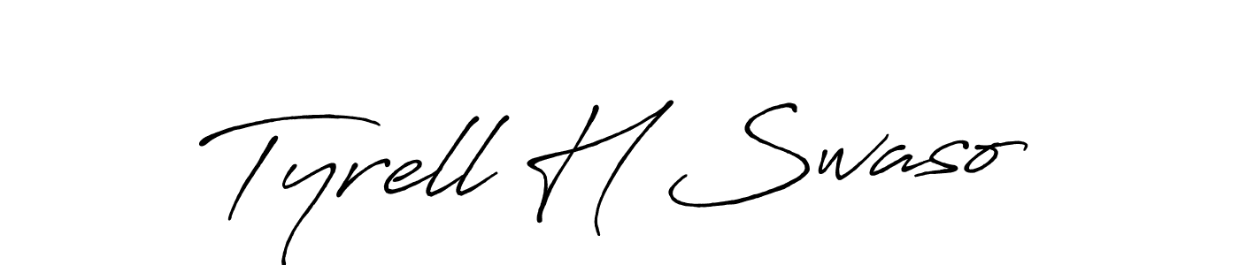 Also You can easily find your signature by using the search form. We will create Tyrell H Swaso name handwritten signature images for you free of cost using Antro_Vectra_Bolder sign style. Tyrell H Swaso signature style 7 images and pictures png