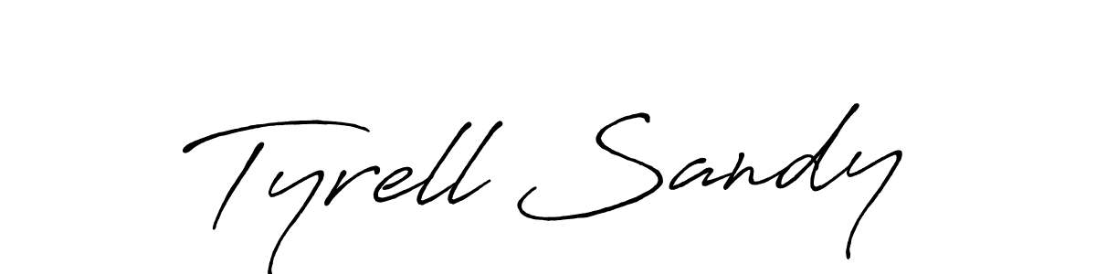 Create a beautiful signature design for name Tyrell Sandy. With this signature (Antro_Vectra_Bolder) fonts, you can make a handwritten signature for free. Tyrell Sandy signature style 7 images and pictures png