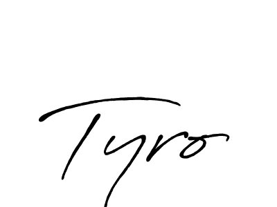 Use a signature maker to create a handwritten signature online. With this signature software, you can design (Antro_Vectra_Bolder) your own signature for name Tyro. Tyro signature style 7 images and pictures png