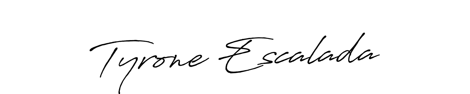 Design your own signature with our free online signature maker. With this signature software, you can create a handwritten (Antro_Vectra_Bolder) signature for name Tyrone Escalada. Tyrone Escalada signature style 7 images and pictures png