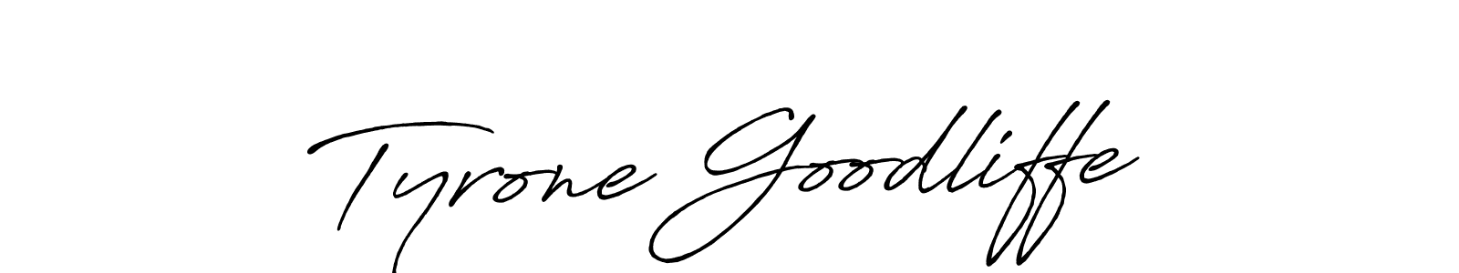 Design your own signature with our free online signature maker. With this signature software, you can create a handwritten (Antro_Vectra_Bolder) signature for name Tyrone Goodliffe. Tyrone Goodliffe signature style 7 images and pictures png