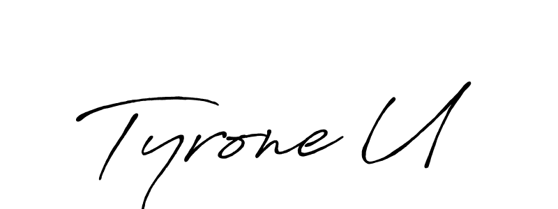 if you are searching for the best signature style for your name Tyrone U. so please give up your signature search. here we have designed multiple signature styles  using Antro_Vectra_Bolder. Tyrone U signature style 7 images and pictures png