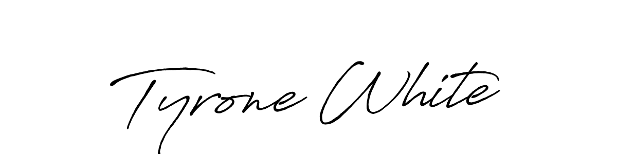 The best way (Antro_Vectra_Bolder) to make a short signature is to pick only two or three words in your name. The name Tyrone White include a total of six letters. For converting this name. Tyrone White signature style 7 images and pictures png