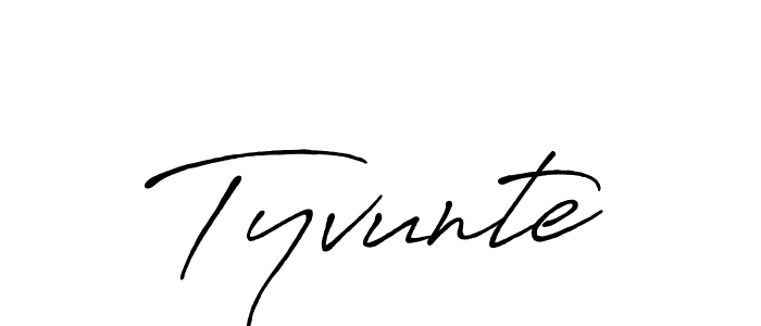 Tyvunte stylish signature style. Best Handwritten Sign (Antro_Vectra_Bolder) for my name. Handwritten Signature Collection Ideas for my name Tyvunte. Tyvunte signature style 7 images and pictures png