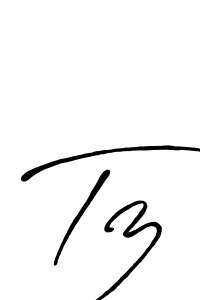 How to make Tz name signature. Use Antro_Vectra_Bolder style for creating short signs online. This is the latest handwritten sign. Tz signature style 7 images and pictures png