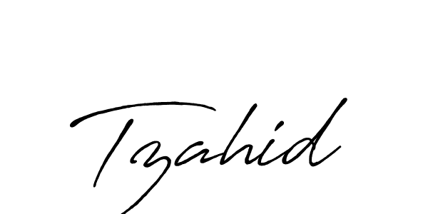 Create a beautiful signature design for name Tzahid. With this signature (Antro_Vectra_Bolder) fonts, you can make a handwritten signature for free. Tzahid signature style 7 images and pictures png