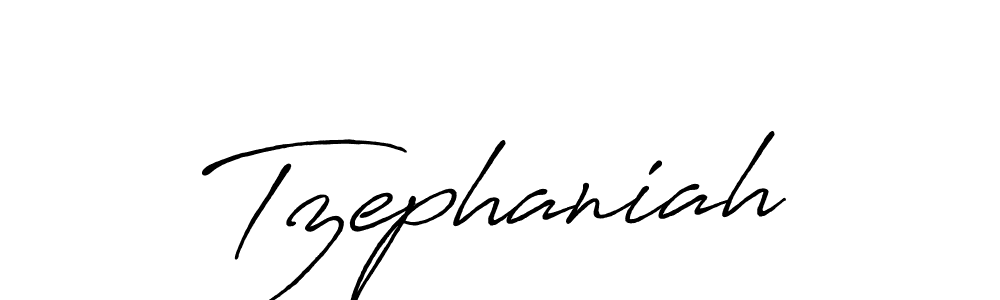 Tzephaniah stylish signature style. Best Handwritten Sign (Antro_Vectra_Bolder) for my name. Handwritten Signature Collection Ideas for my name Tzephaniah. Tzephaniah signature style 7 images and pictures png