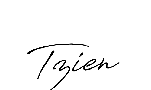 How to make Tzien signature? Antro_Vectra_Bolder is a professional autograph style. Create handwritten signature for Tzien name. Tzien signature style 7 images and pictures png