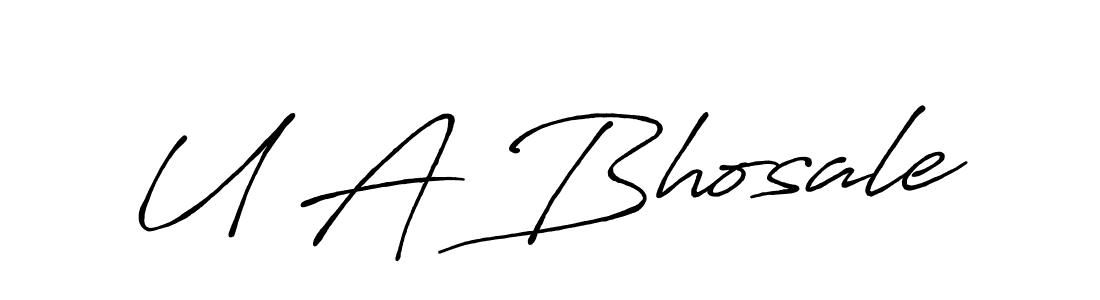 Make a beautiful signature design for name U A Bhosale. Use this online signature maker to create a handwritten signature for free. U A Bhosale signature style 7 images and pictures png