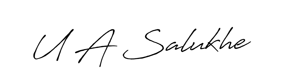 You can use this online signature creator to create a handwritten signature for the name U A Salukhe. This is the best online autograph maker. U A Salukhe signature style 7 images and pictures png