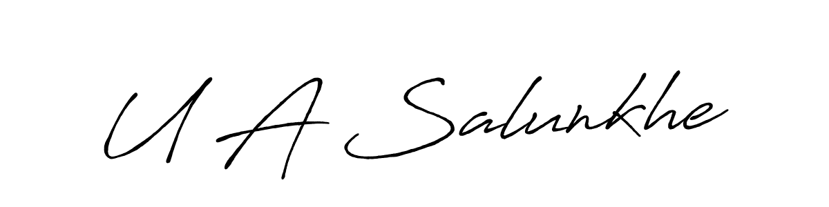 Here are the top 10 professional signature styles for the name U A Salunkhe. These are the best autograph styles you can use for your name. U A Salunkhe signature style 7 images and pictures png