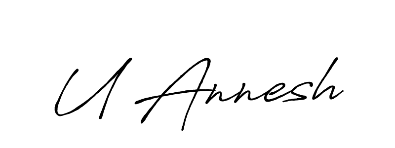 Best and Professional Signature Style for U Annesh. Antro_Vectra_Bolder Best Signature Style Collection. U Annesh signature style 7 images and pictures png