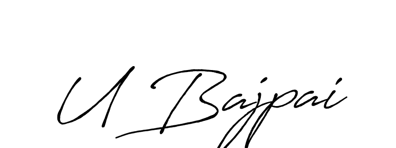Best and Professional Signature Style for U Bajpai. Antro_Vectra_Bolder Best Signature Style Collection. U Bajpai signature style 7 images and pictures png